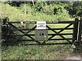 SJ8048 : Gate into Podmore Woods by Jonathan Hutchins