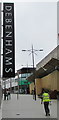 ST3188 : Debenhams name sign, Upper Dock Street, Newport by Jaggery