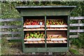 NT3236 : Apple stall near Innerleithen by Jim Barton