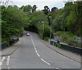 ST1597 : West across the A469 river bridge, Pengam by Jaggery