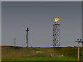 HU4175 : Flare Stacks at Sullom Voe Oil Terminal by David Dixon