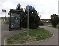 SY6783 : Cycle route 5 signpost, Littlemoor Road, Weymouth by Jaggery