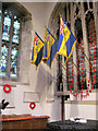 SP9211 : The British Legion Flags in Tring Parish Church by Chris Reynolds