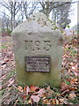 SJ2484 : Thurstaston Recreation Ground Boundary Stone #3 by John S Turner