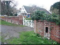 TL1032 : Derelict Edwardian letter box by Humphrey Bolton