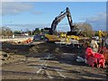 SO8540 : Raising the road at Upton-upon-Severn by Philip Halling