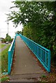 SP2807 : Ramp from Bovingdon Road to footbridge over Brize Norton Road, Carterton, Oxon by P L Chadwick