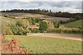 SU7289 : Fields in the dry valley below Pishill church by Simon Mortimer