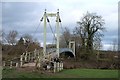 SO5627 : Suspension bridge at Sellack Boat by John Winder