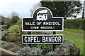 SN6479 : Capel Bangor station sign by Richard Hoare