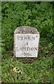 SP0801 : Old Milestone by the A417, Ampney St Peter by M Faherty