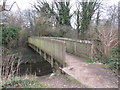 TQ2067 : Bridge over the Hogsmill River, Old Malden by Malc McDonald