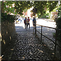 SP1296 : Paved slope from the Town Hall down to Railway Road, Sutton Coldfield by Robin Stott