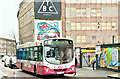 J3374 : Temporary bus stop, North Street, Belfast (March 2019) by Albert Bridge