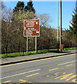 ST1289 : Brown direction sign alongside High Street, Abertridwr by Jaggery