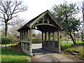 SU7730 : Lychgate Building of Greatham Church in Hampshire by John P Reeves