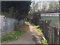 SP3477 : Footpath to Charterhouse Field, London Road and the River Sherbourne, Coventry by Robin Stott