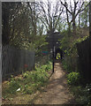 SP3477 : Footpath approaching a subway through a former railway embankment, Coventry by Robin Stott