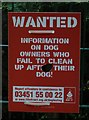 NO3802 : Notice to dog walkers, Letham Glen by Bill Kasman