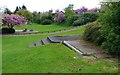 NO3801 : Old concrete base, Letham Glen, Leven by Bill Kasman