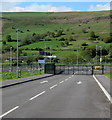 SO1205 : School entrance gates in Abertysswg by Jaggery