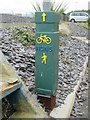 SH5873 : NCN 5 route bollard, Bangor by Meirion