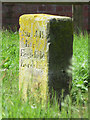 SJ3069 : Hawarden/Englefield Lordship/Flint Boundary Stone at Connah's Quay Waste Water Treatment Works by John S Turner