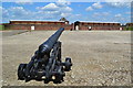 TQ6575 : Cannon on the parade ground, Tilbury Fort by David Martin