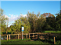 SE2641 : Footbridge over Marsh Beck in Golden Acre Park by Stephen Craven