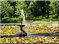 SD5908 : Ornamental Fountain and Lily Pond at Haigh Country Park by David Dixon