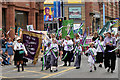 SJ8398 : 'Suffragettes' on Deansgate, Manchester Day 2019 by David Dixon