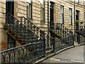 NS5767 : Cast iron railings, Belmont Crescent, Hillhead by Alan Murray-Rust