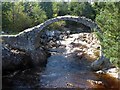 NH9022 : Carrbridge - Hump-backed bridge across the River Dulnain by Rob Farrow