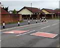 ST1496 : Hengoed Road speed bumps, Cefn Hengoed by Jaggery