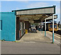 ST1067 : Canopy over platform 1, Barry Station by Jaggery