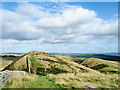 NY7467 : Knoll with trig point along Hadrian's Wall Path by Trevor Littlewood