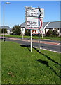 ST0167 : Direction signs alongside the B4265 near St Athan by Jaggery