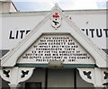 SN6196 : Late Victorian inscription on the Literary Institute, Aberdovey by Jaggery