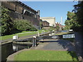 SP0888 : Birmingham & Fazeley Canal - lock and industry by Chris Allen