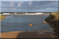 NZ2797 : Dunbar Burn at the beach, Druridge Bay by Jim Barton