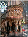 SO8454 : Worcester Cathedral, Nave Pulpit by David Dixon