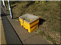 TL7818 : Grit Bin at White Notley Railway Station by Geographer