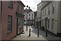 TM0458 : Stowmarket: view down Butter Market from the church by Christopher Hilton