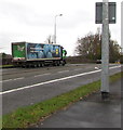 ST1580 : Lidl articulated lorry on the A470 Northern Avenue, Whitchurch, Cardiff by Jaggery