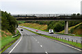 NS2743 : Bridge over the A78 between Stevenston and Saltcoats by David Dixon