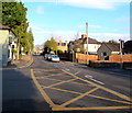 SO3014 : Yellow grid at the junction of the A40 and B4521, Abergavenny by Jaggery