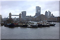 TQ3479 : Houseboats off Bermondsey Wall by Robert Eva