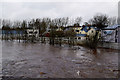 H4572 : Flooded banks along the Drumragh River, Omagh by Kenneth  Allen