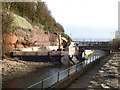 SY1287 : Sidmouth - new footbridge construction by Chris Allen