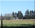 NJ9847 : Distant view of Hareshowe farmhouse, Old Deer by Bill Harrison